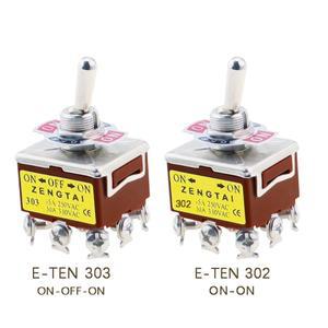1pcs 3PDT On/Off/On 3 위치 9 나사 고정 터미널 토글 AC 250V 15A E-TEN 303 302