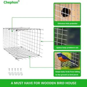 블루버드 하우스 프레데터 가드 2개 튼튼한 금속 와이어 버드하우스 입구 보호대 동부 박스용 (사각형)