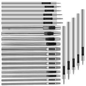 IMZAY 13개 세트 가죽 구멍 뚫기 도구 DIY 수제 벨트 펀치 가죽공예 홀로우 드릴 펀처 키트