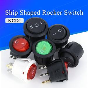 LED 조명 자동차 대시 보드 보트 밴 라운드 로커 스위치 ON/OFF 12V 6A 250V 10A 2 핀 3 4 핀 20mm 1 개