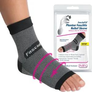 페디픽스 근막염 (단일) 슬리브 - 발 발뒤꿈치 스퍼스 평발 아킬레스건염 를 위한 아치 및 압박 지지대