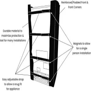 가전제품 장갑 헤비 듀티 냉장고 이동 및 보관 커버 랩. 대부분의 탑 마운트 업라이트 냉동고 프렌치 도어
