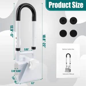 조절 가능한 욕조 안전 레일 300파운드 지지 미끄럼 방지 그립이 있는 쿨러너 욕실 바 노인 목욕 지원을