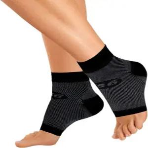 여성 및 남성용 OrthoSleve FS6 압박 발 소매 발뒤꿈치 아킬레스건염 지지 부종(1쌍)에 도움을 줍니다