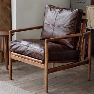 싱글 암체어 휴식 의자 1인용 안락 가죽 소파