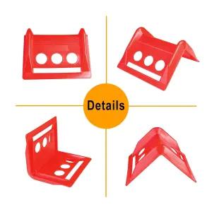 ENJ 20팩 플랫베드 엣지 프로텍터 최대 4인치 스트랩용 코너 타이 다운 화물 가장자리 보호 액세서리