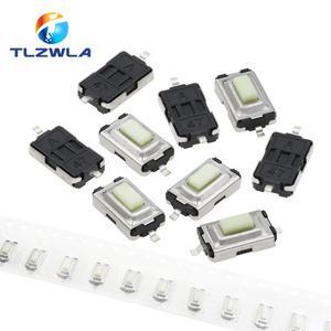 100PCS SMT 3x6x2.5mm 2PIN 촉각 택트 푸시 버튼 마이크로 스위치 셀프 리셋 순간