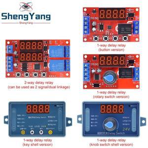 TZT 조절식 시간 지연 릴레이 모듈 LED 디지털 타이밍 트리거 타이머 제어 스위치 펄스 사이클 32 가지 모