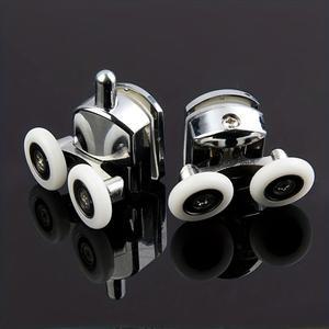 4PCS 직경 23MM 25MM 베어링 아연 도어 슬라이딩 캐빈 롤러 황동 팝업 샤워 하드웨어 바퀴 도르래 합금 액세서리