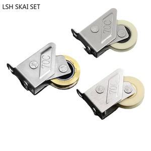 2PC 알루미늄 합금 도르래 슬라이딩 바퀴 샤워 가구 트랙 하드웨어 롤러 도어 캐비닛