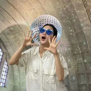 무테 인싸 하트 선글라스 안경 블루