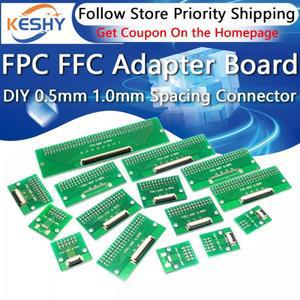 FPC/FFC 플랫 케이블 전송 플레이트 FPC FFC 어댑터 보드 직접 삽입 DIY 0.5mm 1.0mm 간격 커넥터 6P 8P 10