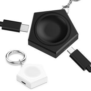 삼성 호환 갤럭시 호환  2025/워치 8/7/6 클래식/5/5 Pro/액티브 2/워치4/3 마그네틱 키체인 무선 충전기