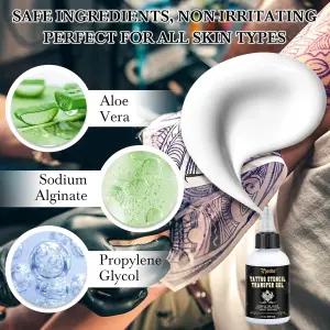 피오르도 타투 스텐실 전사 젤 용액 스티커용 종이 기계 아티스트 및 초보자를 위한 용품 액세서리