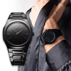 디원밀라노 시계 울트라씬 미러 블랙 쿼츠 D1-UTBU09 38mm 백화점AS,보증서