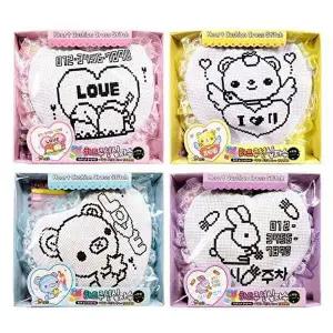 쿠션만들기 십자수세트 12개(혼합) 미술놀이 단체선물-WD44294