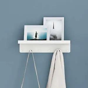 다용도 열쇠걸이 심플 선반 현관 화이트-WD44038