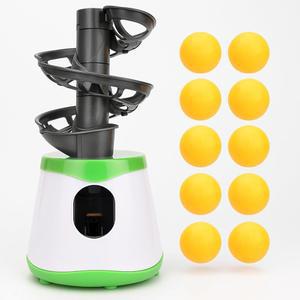 유수 헬스 기어 탁구 로봇 자동 탁구공 발사기, 초보자를 위한 10개의 공이 달린 휴대용 트레이너 기계, 연습용 서브 기계