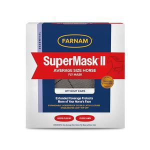 Farnam SuperMask II 말파리 마스크, 귀 커버력, 조절 눈을 이물질로부터 크기 넓은 가능한 보호, 말 목 평균 벌레와 걸쇠, 없는,