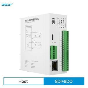 8DI + 8DO 원격 IO 모듈 RS485 이더넷 RJ45 CDSENET M31-AXAX8080G 아날로그 스위치 획득 Modbus TCP RTU