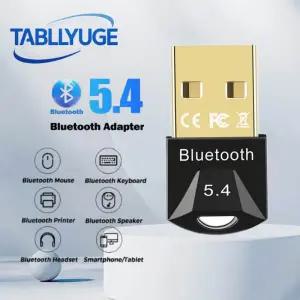 PC 용 Bluetooth 어댑터 USB 5.4/5.3/5.1/5.0 스피커 마우스 키보드 무선 동글 송신기 수신기