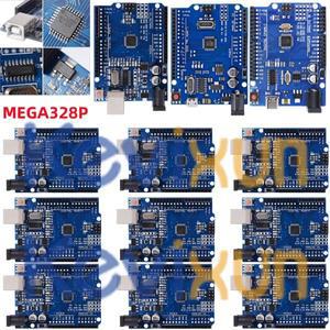 Arduino UNO R3 + USB/TYPE-C 케이블 ATMEGA328P-AU 개발 보드 16Mhz 용 1-10PCS CH340G 칩
