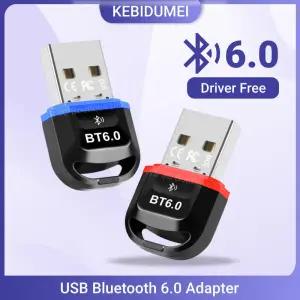 USB 블루투스 6.0 어댑터 5.4 동글 PC 윈도우 11/10/8.1용 수신기 송신기 키보드/마우스용