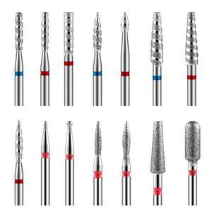 2pcs 네일 드릴 비트 매니큐어 용 다이아몬드 밀링 커터 페디큐어 큐티클 케어 젤 폴란드어 청소 샌딩 아크