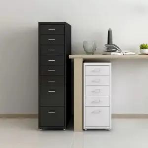 8단 철제서랍장 사이드 캐비넷 틈새 이동식 캐비닛