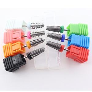 5 in 1 테이퍼 안전 카바이드 네일 드릴 비트 컷 밀링 커터 매니큐어 젤 액세서리 제거