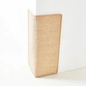 Sisal Corner Cat Scratcher 드릴 없음 벽걸이 형 고양이 발톱 장난감 내구성 창고없는 스크래치 패드 애완