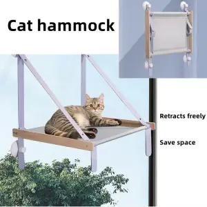 애완 고양이 해먹 창문용 강아지 나무 걸이형 스탠드 포함 드롭쉬핑 접이식 흡착식 용품 애완동물 선반