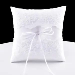 결혼식 세레오모이 파티를 위한 스타푸니 웨딩 링 베갯잇 베개 화이트 레이스 쿠션