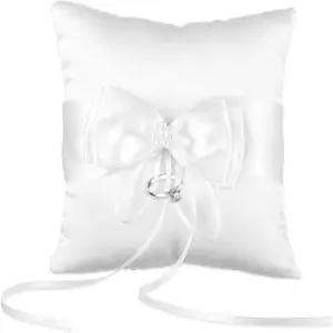 스티켄저 웨딩 링 베개 5.5인치 X 사랑스러운 버드 보크노트 베리어 진주 쿠션 결혼식 파티 제안