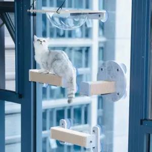 캐리어 고양이 나무 타워 하우스 Scratcher with Hammoc 가구 홈 플레이 구조 액세서리 애완 동물 제품