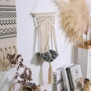 대형 마크라메 고양이 해먹 매달림 그네 개 침대 바구니 집 애완 동물 액세서리 강아지 선물 신제품