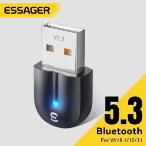 Essager Bluetooth 어댑터 USB 5.3 PC 용 동글 Adaptador 무선 마우스 Keyborad 음악 오디오 수신기 송신기