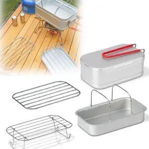 알루미늄 캠핑 반합세트 휴대용 소형 찜기 그릴 백패킹 라면