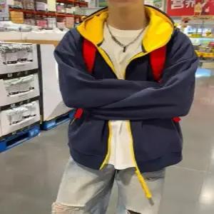 썬더볼츠 남친 남성용 가을 카디건 집업 후드 커플 맨투맨 KKE3