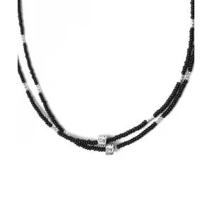 매장정품 OY LAYERED BEADS NECKLACE - BLACK