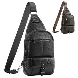 블루마운트 6031-1 소가죽 캐주얼 슬링백 메신저백 소가죽 캐주얼 심플