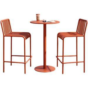 야외 식탁 높은 테이블 정원 가정용 철제 스텐 주방 50x50x75cm 체어 멜로즈