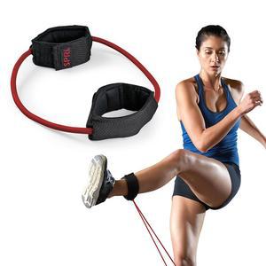 [미국배송] 미끄럼 방지 패딩 발목 커프스가 있는 SPRI XERCUFF 다리 저항 밴드 운동 코드(모든 밴드는 별도 판매)는 헬스장 또는 가정용 기구용으로 휴대할 수 있습니다