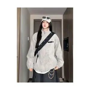 키체샵 남성 항공 점퍼 빈티지 나염 가죽 재킷 야상 쇼트 차이나 봄가을 야구 HO3