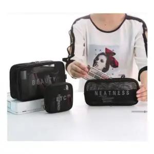 [골드스마일]여행용 파우치 수영 화장품 가방 세면 목욕 방수파 도구 용세 블랙