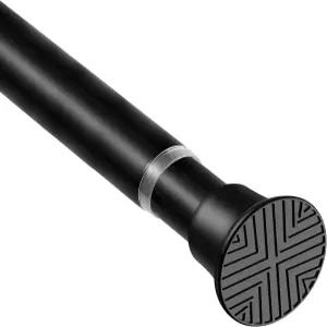 웨이신하이 블랙 스프링 텐션 커튼 로드 18-36인치 조절식 확장 가능 작은 숏 23-34인치 도어 창문 옷장에