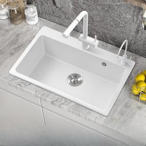 나노코팅 사각 화이트6545A 304스테인리스 화이트 씽크볼 싱크볼교체