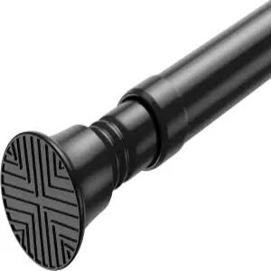 소형 텐션 로드 16-38인치 블랙 커튼 윈도우용 드릴링 스프링 없음 창문 도어 옷장 주방용 조절 가능한