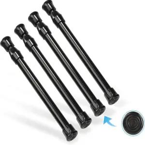 4개의 8-10인치 텐션 로드 구윈 쇼트 드릴링 없는 소형 녹슬지 않는 스프링 캐비닛용 미니 얇은 찬장 옷장