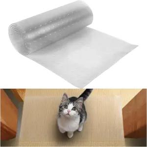 8.2피트(L) 반려동물용 카펫 보호기 - 미끄럼 방지 고양이 긁힘 반려동물 스크래치 스토퍼 문 아래 바닥